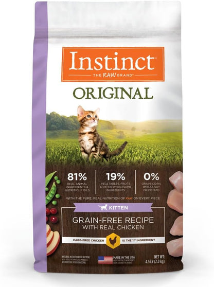 Grain Free Kitten Food, Original Kitten Recipe Natural Dry Cat Food or Wet Cat Food
